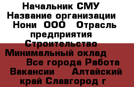 Начальник СМУ › Название организации ­ Нони, ООО › Отрасль предприятия ­ Строительство › Минимальный оклад ­ 76 000 - Все города Работа » Вакансии   . Алтайский край,Славгород г.